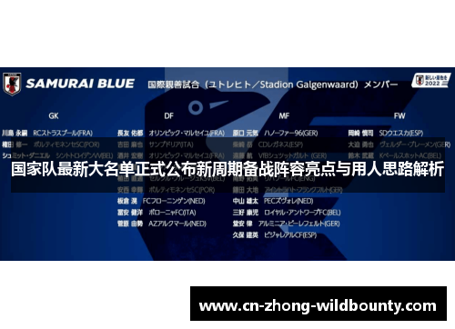 国家队最新大名单正式公布新周期备战阵容亮点与用人思路解析